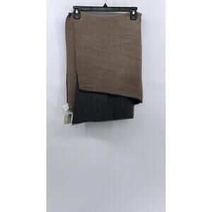 14TH & UNION Women's Brown-Gray Ribbed Shawl SZ OS